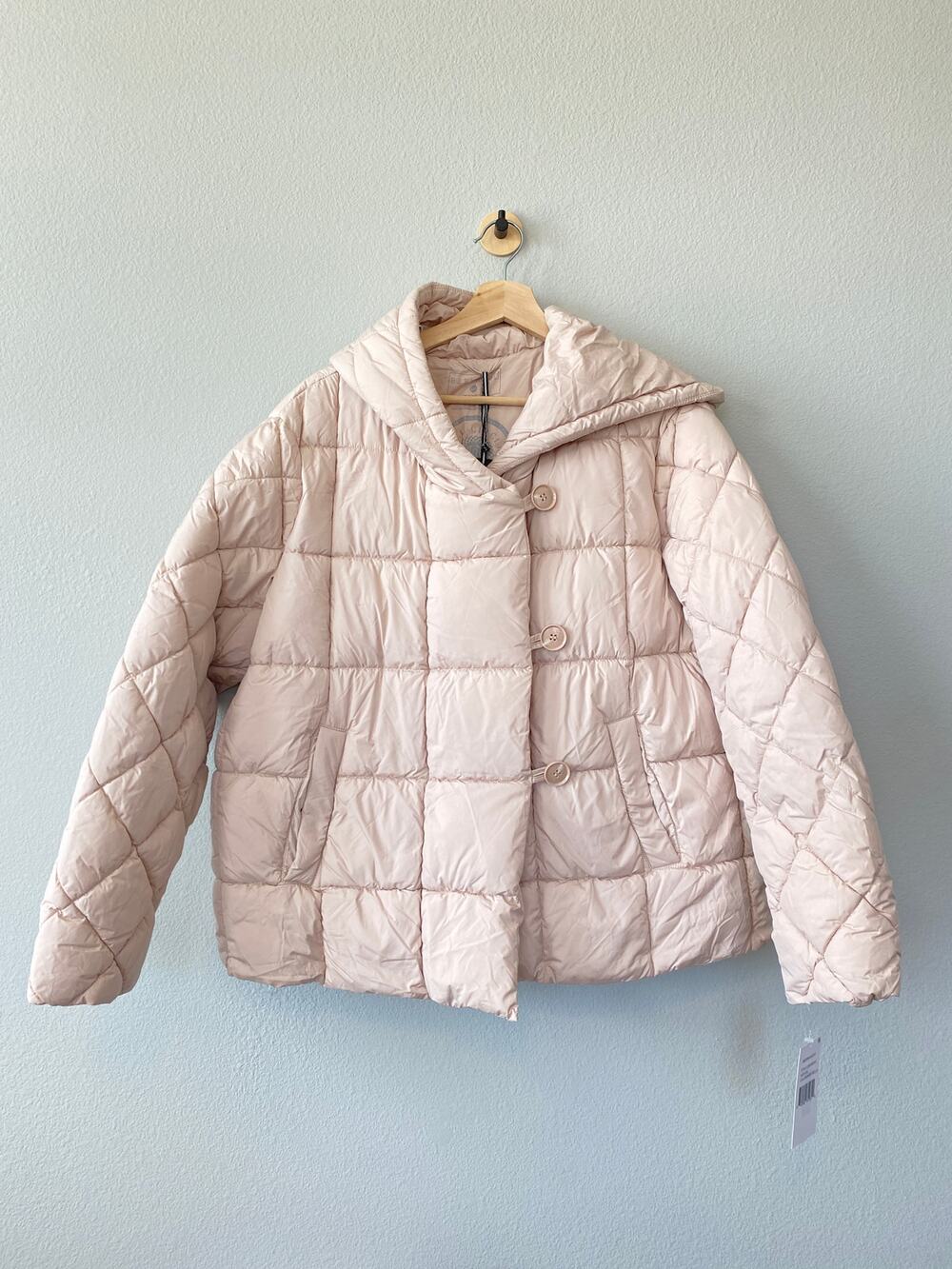 Bernardo Softy Glam Hooded Puffer Jacket XXL Baby Bella Pink EcoPlume NWT Winter